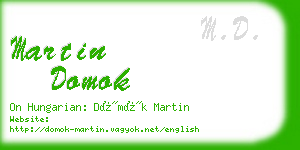 martin domok business card